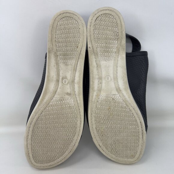 Eileen Fisher Snug Stretch Peep Toe Leather Bootie Sandals Black Women’s Size 8 - Picture 7 of 8